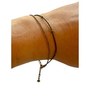 Silpada Sterling Silver ball and Leather Bracelet